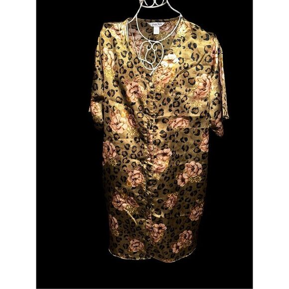 RARE Y2K  Beautiful Rare Vintage Vanity Fair satin Floral sleep dress gown size - Picture 2 of 7